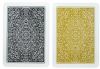 Copag Unique 100% Plastic Playing Cards - Poker Size, Regular Index, Black/Gold 2 Deck Set